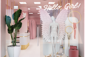 Điệu đà với thiết kế shop thời trang nữ màu hồng